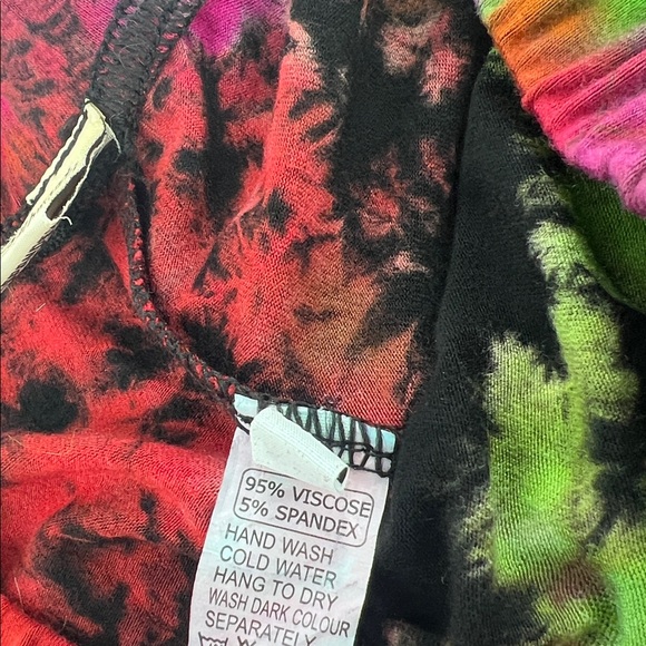 Kathmandu Imports Colorful Tie-Dye Super Wide-Leg Pants hippie psychedelic XL - Picture 6 of 11